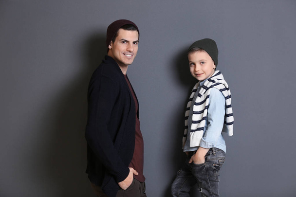 Stylish father and son - Foto, Bild