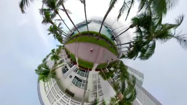 Miami Beach Marina y condominios pequeño planeta estabilizado material de archivo
 - Metraje, vídeo