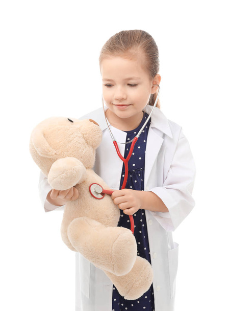 little girl in doctor uniform  - Valokuva, kuva