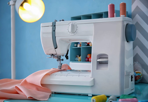 Sewing machine with fabric   - Photo, Image