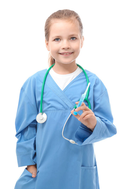 little girl in doctor uniform  - Foto, imagen