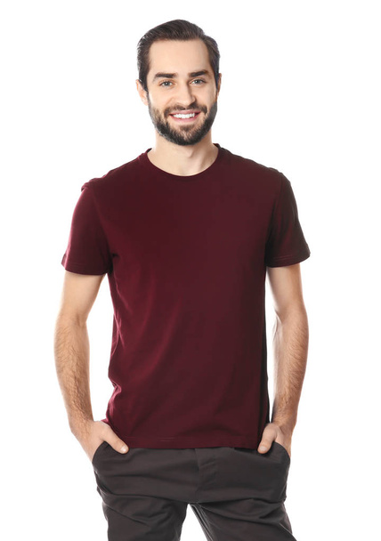 Young man in stylish t-shirt - Foto, Bild