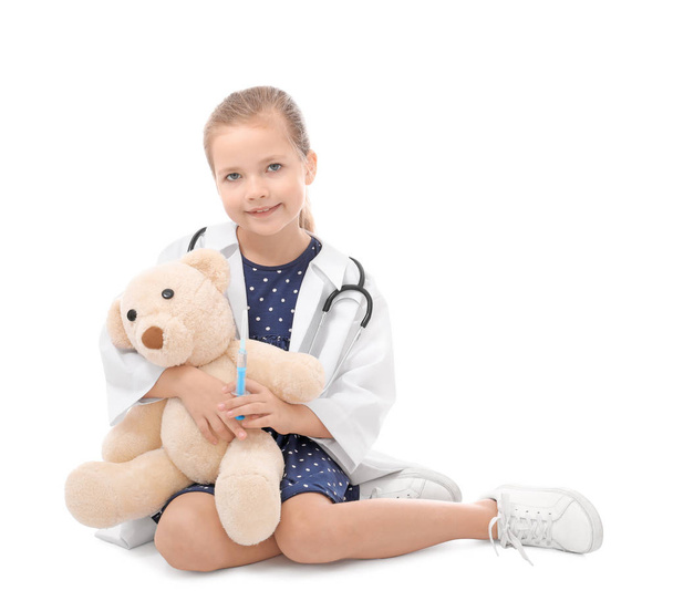 little girl in doctor uniform  - Foto, Imagen