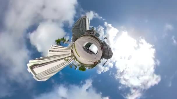 Ruchu jazdy na planecie miniaturowe Miami Beach na Florydzie Usa video samochód - Materiał filmowy, wideo