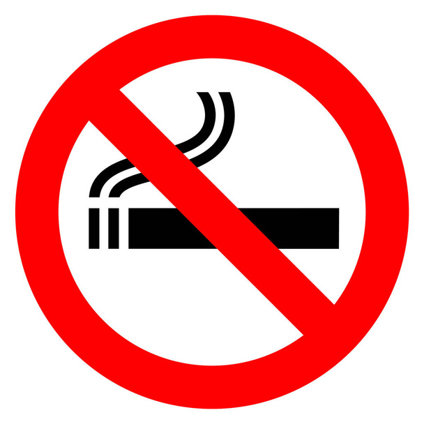 Nem dohányzó piros jel - Vektor, kép