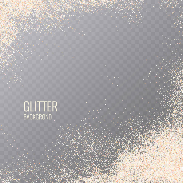 Bright poster with an explosion or a cloud of glittery particles on a transparent background. - Vector, Image