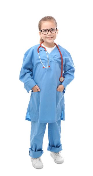 little girl in doctor uniform  - Foto, afbeelding