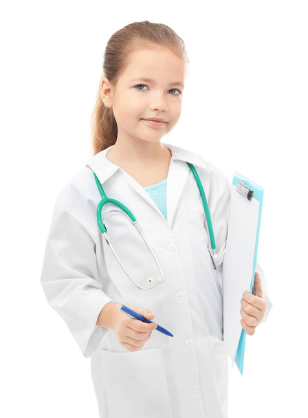 little girl in doctor uniform - Foto, afbeelding