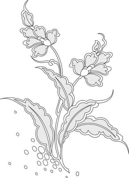 Vector plant with flower - Vecteur, image