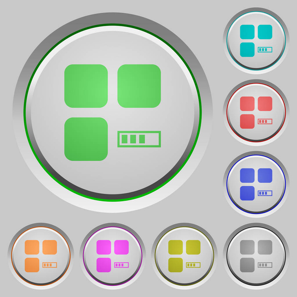 Component processing push buttons - Vector, Image