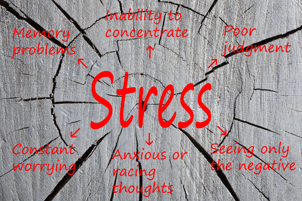 Konzept der kognitiven Stresssymptome  - Foto, Bild