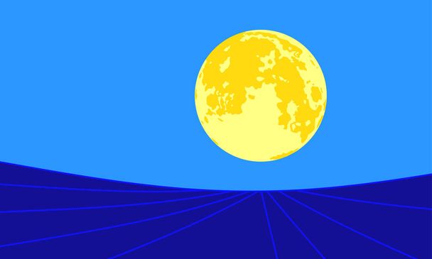 Місяць нічний краєвид
 - Вектор, зображення