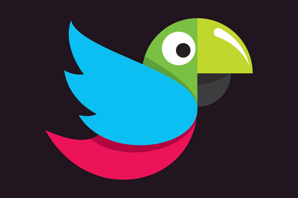 Векторный разноцветный попугай
 - Вектор,изображение