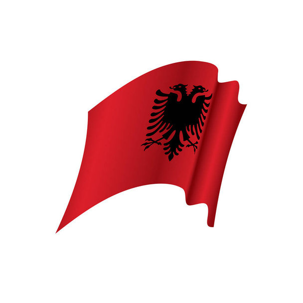 Albánie vlajka, vektorové ilustrace - Vektor, obrázek
