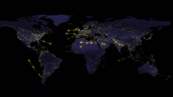 Concepto abstracto de red global. Internet y comunicaciones globales, negocios globales y comunicaciones de transporte de la Tierra
 - Imágenes, Vídeo