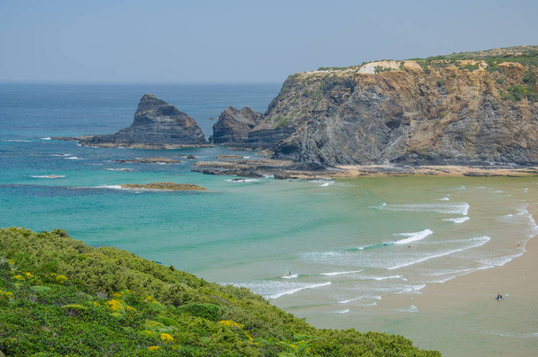 Praia Das Adegas Sahili, Ohexe, Portekiz. - Fotoğraf, Görsel