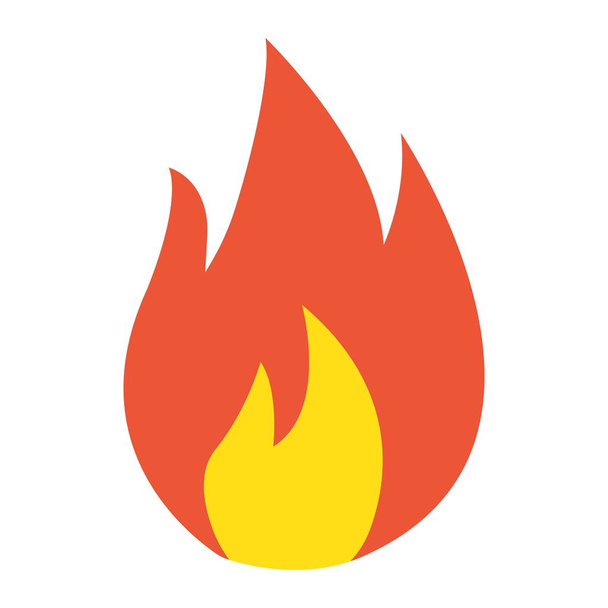 Yanıcı sembol düz simgesini, lojistik ve teslimat, yangın işareti vektör grafikleri, renkli bir katı model beyaz bir arka planda eps 10. - Vektör, Görsel