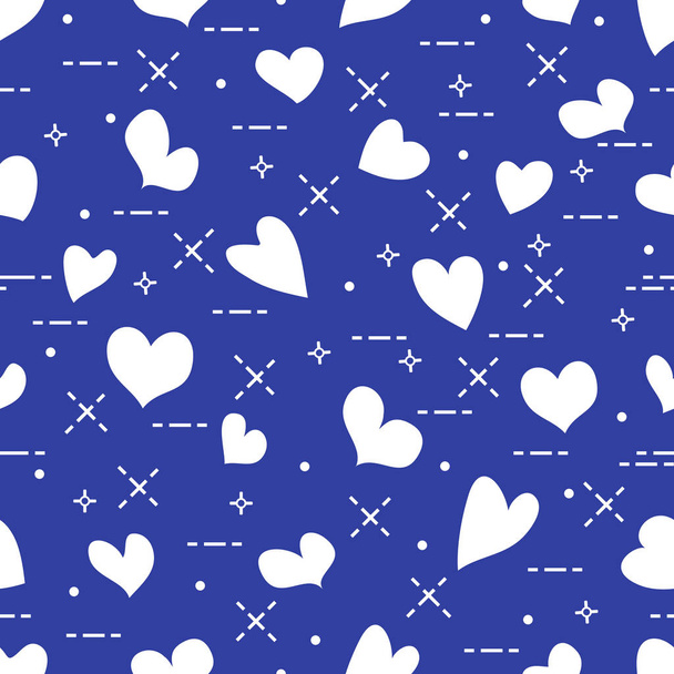Cute seamless pattern with hearts. Valentine's - ベクター画像