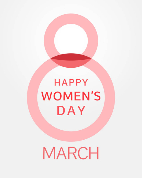 Boldog nők 8 nap március kreatív szimbólum - Vektor, kép