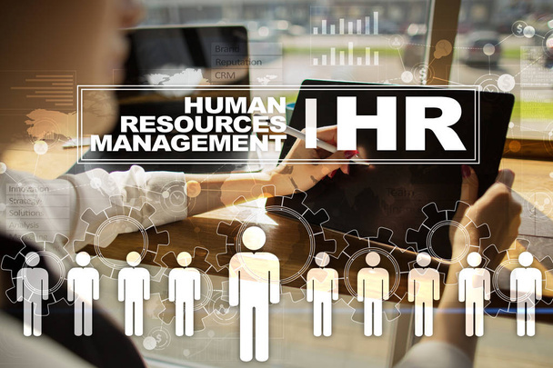 Řízení lidských zdrojů, Hr, nábor, vedení a teambuilding. Obchodní a technologické koncepce. - Fotografie, Obrázek