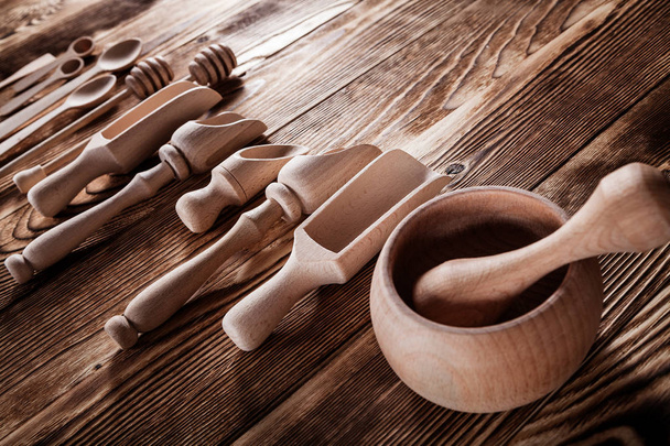 wooden kitchen set  - Photo, image