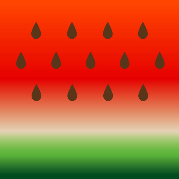 Fundo da melancia. Listrado, verde e vermelho ilustração de verão. Vetor abstrato alimento padrão semente textura
. - Vetor, Imagem