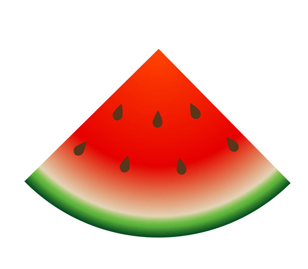 design vector slice of summer watermelon isolated on white background - Vector, Image