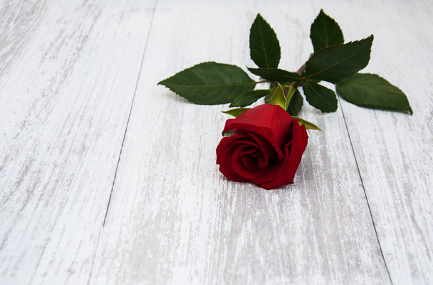 Rosa rossa su un tavolo
 - Foto, immagini