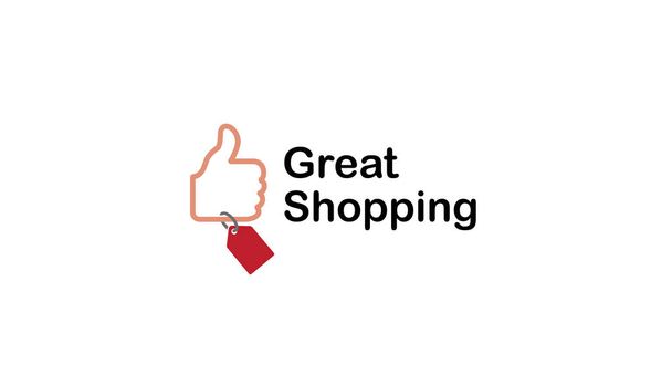 Büyük alışveriş Logo tasarlamak - Vektör, Görsel