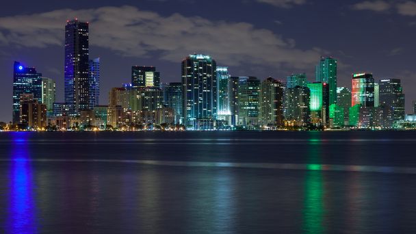Miami Skyscrapers at Night - Photo, Image
