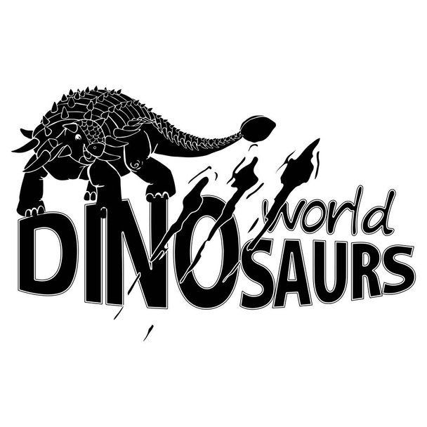 Logowelt der Dinosaurier. Vektorillustration - Vektor, Bild