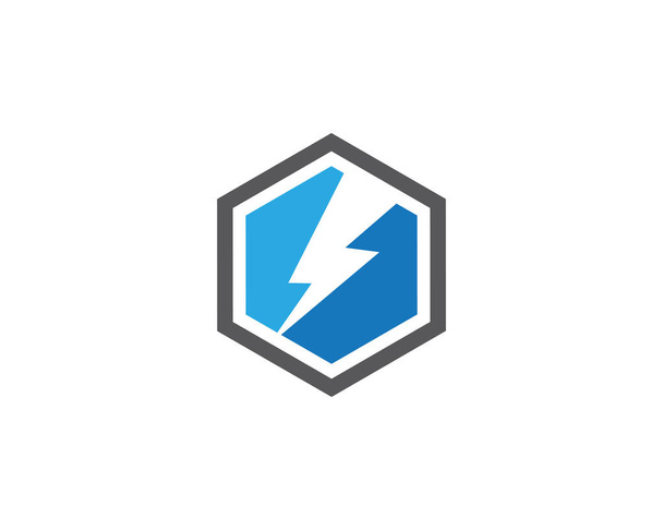Lightning Logo Template vector icon - Vector, Image