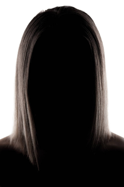 silhouette girl portrait - Photo, Image