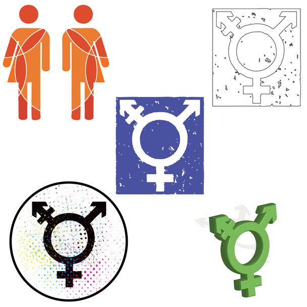 Conjunto de iconos transgénero
 - Vector, Imagen