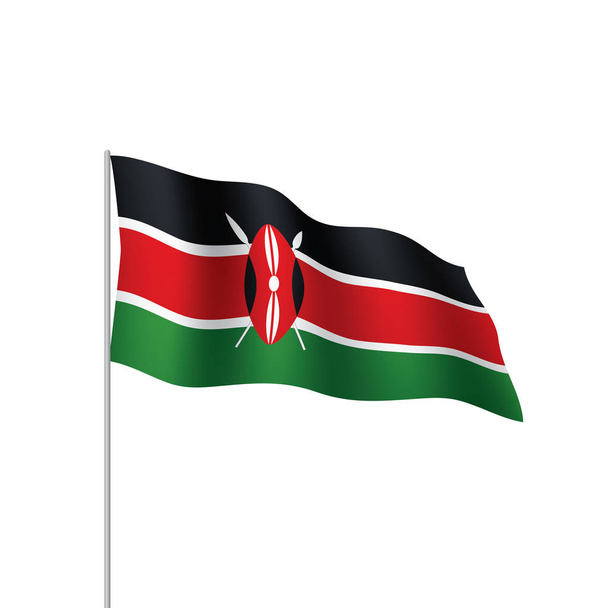 Vlag van Kenia, vectorillustratie - Vector, afbeelding