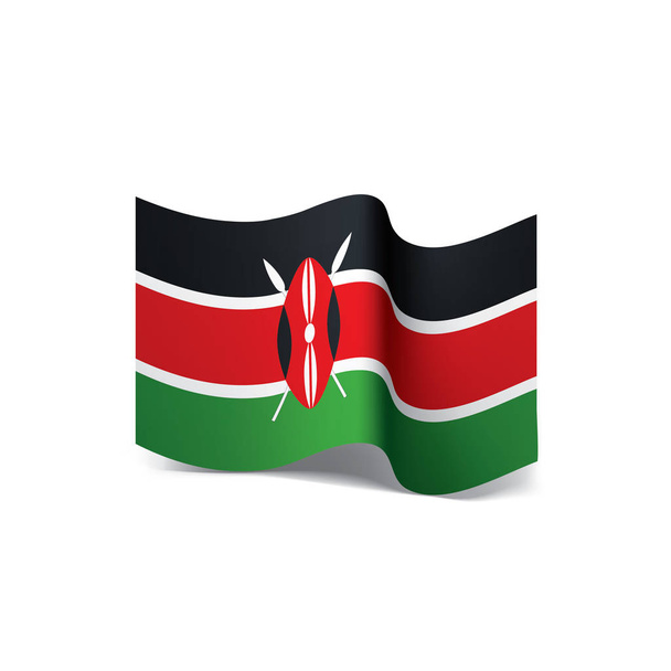 Drapeau Kenya, illustration vectorielle
 - Vecteur, image