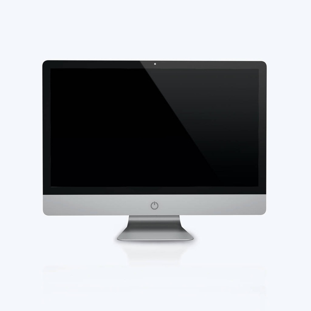 3D-Rendering eines Desktop-Computers auf weißem Hintergrund - Foto, Bild