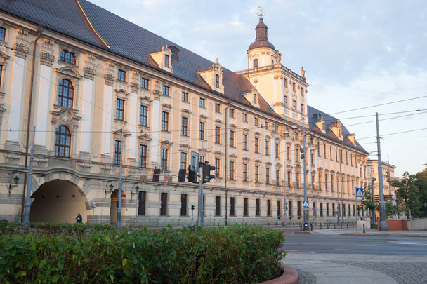 Όμορφο κτίριο του Πανεπιστημίου Wroclaw κατά τη διάρκεια της ημέρας  - Φωτογραφία, εικόνα