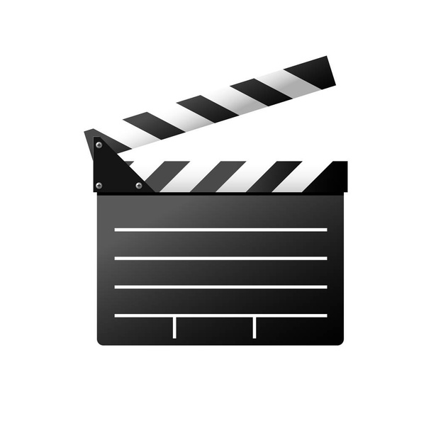 einfache Ikone des Filmschiefers - Klapptafelsymbol, Filmemacher - Vektor, Bild