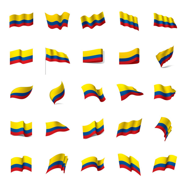 Kolumbia zászló, vektor illusztráció - Vektor, kép