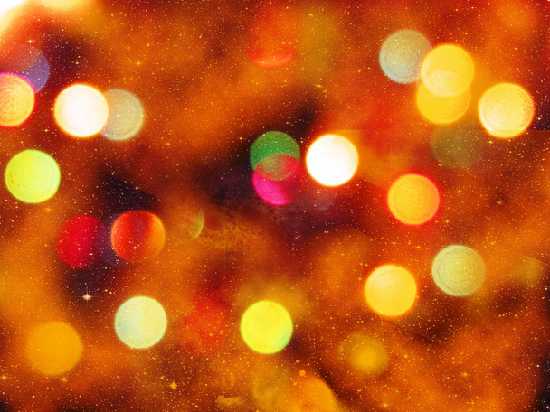 абстрактный фон мягкие размытые рождественские огни гирлянды
 - Фото, изображение