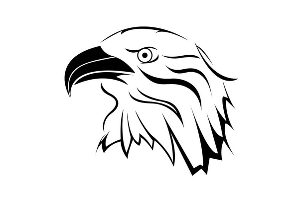 Stylized eagle head logo illustration - Vektori, kuva