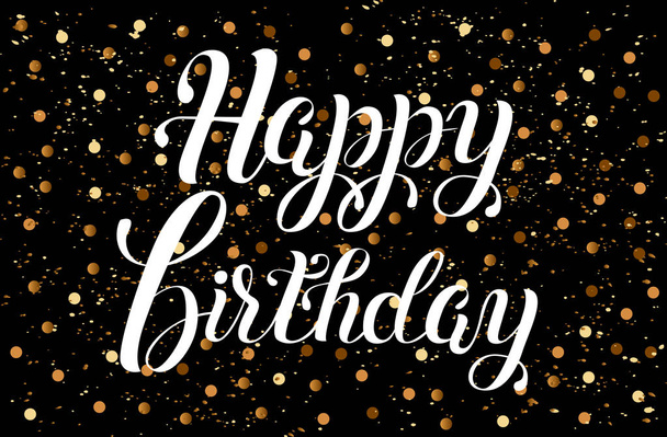 Happy Birthday vector lettering - Vektor, obrázek