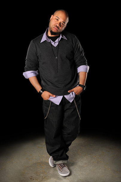 African American Hip Hop Man Standing - Фото, зображення