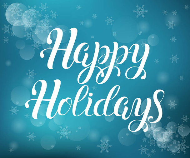 Happy holidays vector lettering - Vector, Image