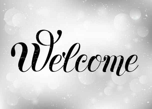 Welcome hand lettering - Vector, Image
