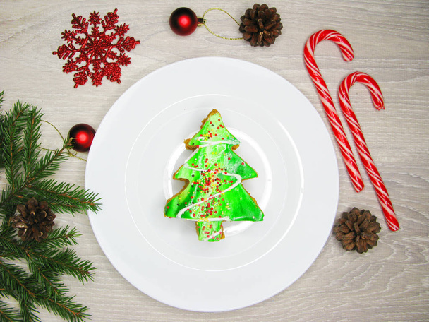 Weihnachtsbaumkuchen süß festlich Dessert Essen - Foto, Bild