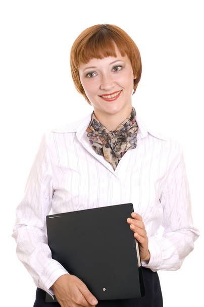 Secretary with folder - Фото, изображение