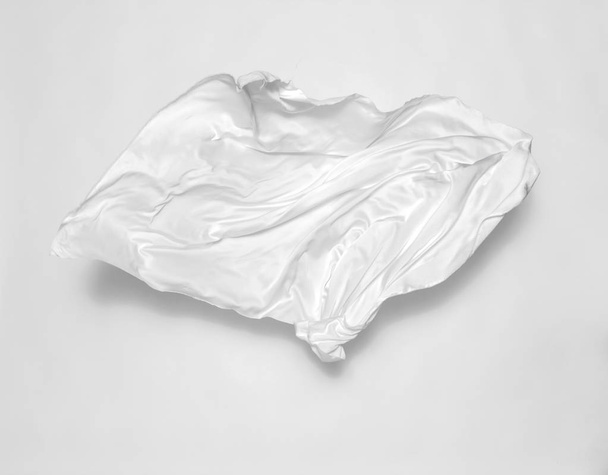 abstract white fabric over white background - 写真・画像