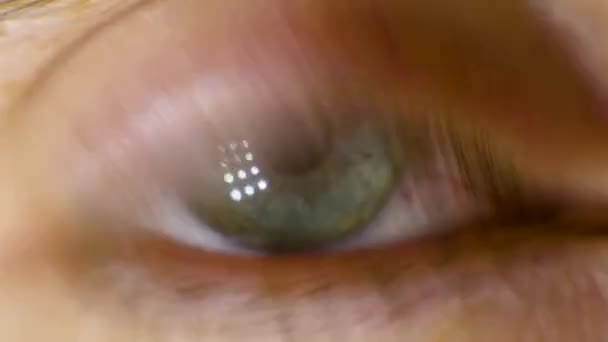 Macro of a beautiful eye. Video. Macro shot of a womans eye. macro eye brown. Very sharp macro of an eye - Záběry, video
